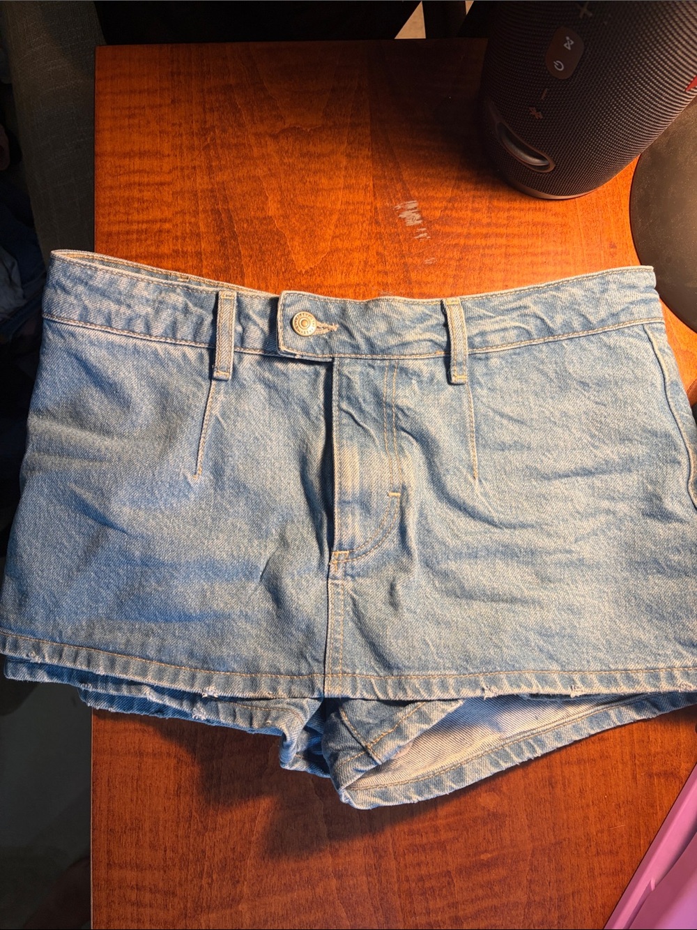 Free People Light Blue Denim Shorts